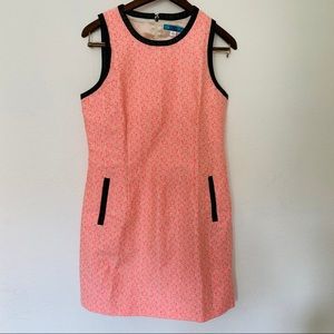 Pim + Larkin Coral Sheath Dress Leather Trim